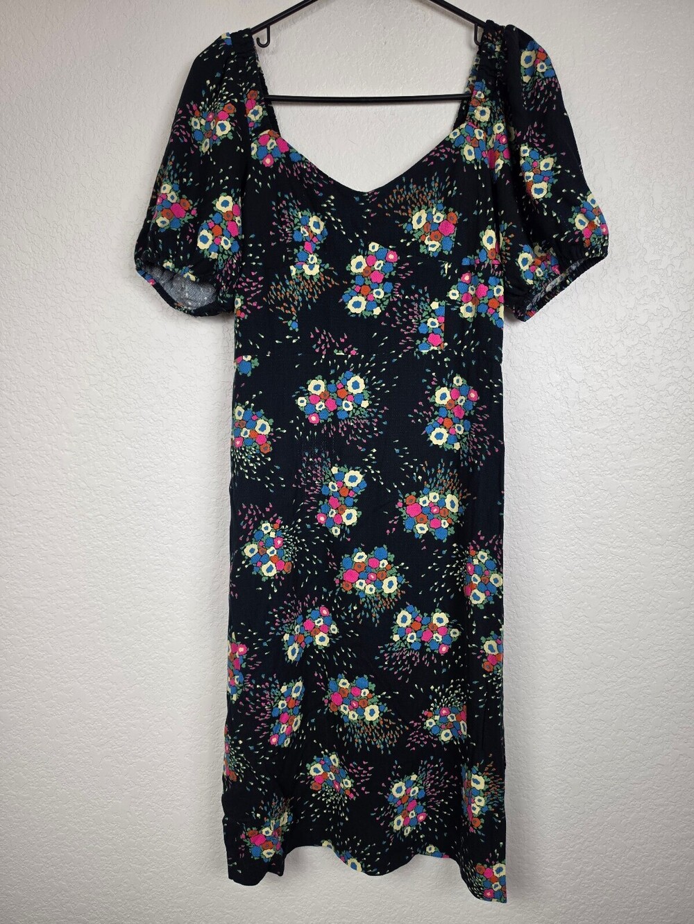 Anthropologie Floral Puff Sleeve Dress